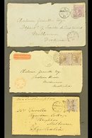 VICTORIA  INWARD MAIL. 1863, 1864 & 1871 Cover Fronts With Some Faults, Sent From GB To Melbourne Bearing Various 6d Val - Autres & Non Classés
