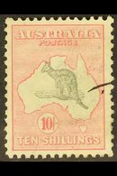 1929-30  10s Grey And Pink Kangaroo, SG 112, Good Used, Shortish Perf At Right. For More Images, Please Visit Http://www - Altri & Non Classificati
