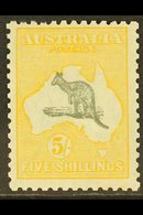 1929-30  5s Grey & Yellow (Die II), SG 111, Fine Mint With A Couple Of Shortish Perf At Top. For More Images, Please Vis - Altri & Non Classificati