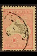 1931-36  10s Grey And Pink Kangaroo, Die II, SG 136, Fine Used. For More Images, Please Visit Http://www.sandafayre.com/ - Andere & Zonder Classificatie
