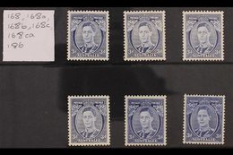 1937-40 3D BLUES COMPLETE.  A Never Hinged Mint Group Of The Different 3d Blue King George VI Definitive Stamps With The - Other & Unclassified