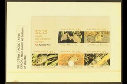 1992 SCARCE SHEETLET ERROR  1992 Threatened Species $2.25 Self Adhesive Sheetlet Of Five On Phosphorised Paper, SG 1328q - Otros & Sin Clasificación