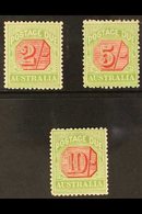 POSTAGE DUE  1909-10 High Values Trio Including 2s, 5s & 10s, SG D70/72, Fine Mint (3 Stamps) For More Images, Please Vi - Altri & Non Classificati