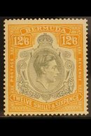 1938 KEY PLATE  12s.6d Grey And Brownish Orange, SG 120a, Fine Mint, For More Images, Please Visit Http://www.sandafayre - Bermudas