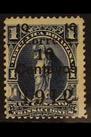 1912  10c On 1c Blue With BLACK SURCHARGE Variety (Scott 101d, SG 129b), Fine Mint, Expertized A.Roig & Kneitschel, Seld - Bolivien