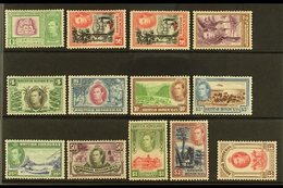 1938-47  Pictorials Complete Set Inc Both 2c Perforation Types, SG 150/61 & 151a, Very Fine Mint, Fresh. (13 Stamps) For - Honduras Britannique (...-1970)
