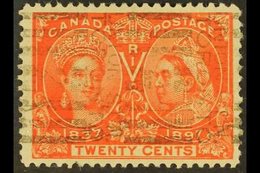 1897  20c Vermillion "Jubilee", SG 133, Used With A Toronto Roller Cancel For More Images, Please Visit Http://www.sanda - Otros & Sin Clasificación