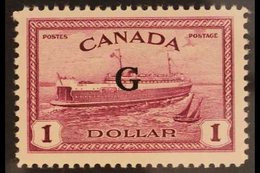 OFFICIAL  1950-52 $1 Purple With "G" Overprint, SG O189, Never Hinged Mint. For More Images, Please Visit Http://www.san - Other & Unclassified