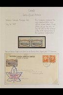 WESTERN CANADA AIRWAYS LTD  1927 Special Jubilee Flight Printed First Day Cover From Lac Du Bonnet To Winnipeg Bearing 1 - Altri & Non Classificati