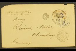 1901 TUMACO PRIVATE POST COVER  1901 (Mar) Cover To Hamburg Bearing 10c "El Agente Postal" Private Post Stamp Tied By "T - Colombie