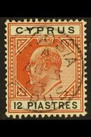 1902-04  12pi Chestnut And Black, SG 57, Very Fine Used With Neat Centrally Placed Cds Cancel. For More Images, Please V - Other & Unclassified