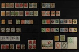 1873-1916 ALL DIFFERENT COLLECTION  A Mint Or Unused Collection Which Includes 1873-1902 Numerals (perf 14 X 13½) 1c X3  - Danish West Indies