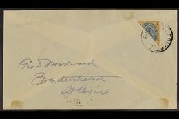 1903 BISECT ON COVER  1896-1902 4c Greenish-blue And Yellow-brown, Perf 12½, Bisected, Facit 16vi, Postally Used On Cove - Danish West Indies