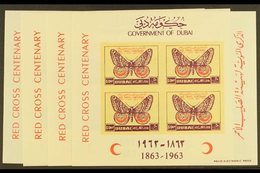 1963  Red Cross Centenary Imperf Miniature Sheet Set, SG MS 33b, Never Hinged Mint (4 Sheets) For More Images, Please Vi - Dubai