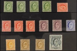 1904-12 KEVII MINT SELECTION  Presented On A Stock Card That Includes The 1904-12 Set To 3s Green, SG 43/49, Plus Some A - Islas Malvinas