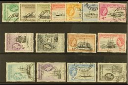 1954-62  Pictorials Complete Set, SG G26/40, Very Fine Cds Used, Fresh. (15 Stamps) For More Images, Please Visit Http:/ - Islas Malvinas