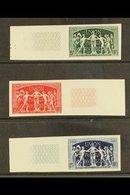 1949 UPU IMPERFS  1949 UPU Set Complete, Variety "imperf", Yv 850/852, Each Value With Engraved Sheet Margin. Stamps Nev - Other & Unclassified
