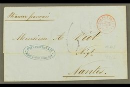 GUADELOUPE  1869 (5 Oct) Entire Addressed To France, Endorsed 'Steamer Francais', Bearing "Pointe A Pitre, Guadeloupe" & - Otros & Sin Clasificación