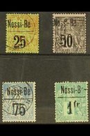 NOSSI-BE  1893 Surcharged Set (SG 36/9, Yvert 19/22), Fine Used (4 Stamps) For More Images, Please Visit Http://www.sand - Other & Unclassified