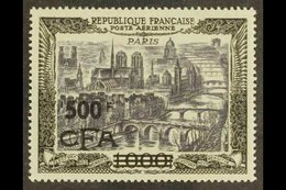 REUNION  1951 500f On 1000f Paris AIR, Yvert 51, Very Fine Never Hinged Mint. For More Images, Please Visit Http://www.s - Altri & Non Classificati