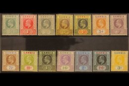 1909  MCA Wmk Complete Set, SG 72/85, 1s Light Corner Stain, The Rest, Fine Mint. (14 Stamps) For More Images, Please Vi - Gambia (...-1964)