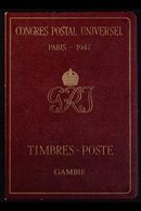 1947 UPU PRESENTATION BOOK  Containing Fine Mint Stamps With 1938-46 Definitives (one Of Each Value To 10s) Plus 1946 Vi - Gambie (...-1964)