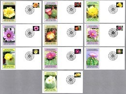 FLORES DE CACTUS - CACTUS FLOWERS. Set 10 FDC. Meza AZ 2019 - Sukkulenten