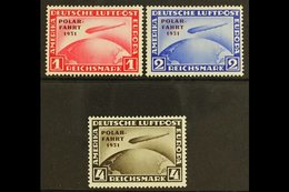 1931 ZEPPELIN  POLAR FLIGHT Set, SG 469/71, Mi 456/8, NEVER HINGED MINT In Lovely Fresh Condition, The 4M With A Tiny Ma - Otros & Sin Clasificación