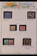 SPORT TOPICAL COLLECTION  1936-1954 Powerful Collection On Album Pages. Covers And Cards, Plus Very Fine Mint (some Neve - Altri & Non Classificati