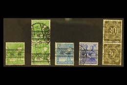 BIZONE  1948 INVERTED OVERPRINTS Very Fine Used Group, Includes 10pf Single & Pair Michel 39 I, 20pf Michel 43 I, 50pf M - Other & Unclassified