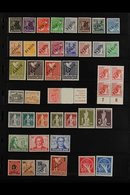 1949-1956 ATTRACTIVE NEVER HINGED MINT COLLECTION  On Stock Pages, Includes 1949 Opts In Black Set (all Expertized Schle - Sonstige & Ohne Zuordnung