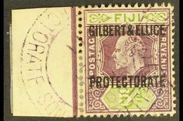 1911  5d Purple And Olive, Overpinted, SG 5, Superb Marginal Example Cancelled In Violet. For More Images, Please Visit  - Gilbert- Und Ellice-Inseln (...-1979)