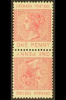 1883  1d Carmine, Tete-beche Pair, SG 31a, Fine Mint, Scarce. For More Images, Please Visit Http://www.sandafayre.com/it - Grenade (...-1974)