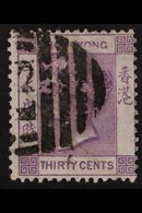 1863-71  30c Mauve With "GKON" Of "HONGKONG" Damaged At Foot, SG 16a, Fine Used With Full Perfs And The Variety Clear. F - Otros & Sin Clasificación