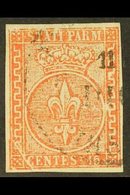 PARMA  15c Vermilion, Sass 7, Fine Used Showing A "cracked Plate" Variety At Bottom Left. For More Images, Please Visit  - Non Classificati