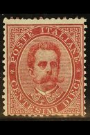 1879  10c Carmine, King Umberto I, Sassone 38, Mi 38A, Light Corner Bend, Otherwise Never Hinged Mint. For More Images,  - Sin Clasificación