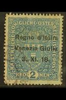 VENEZIA GIULIA  1918 2k Blue Overprint (Sassone 15, SG 45), Lightly Used, Cat 750 Euro = £640+. For More Images, Please  - Sin Clasificación