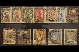 LIBYA  1921 (wmk Crown) Pictorial Definitive Set (Sass S. 5, SG 22A/33A), Fine Used. (12 Stamps) For More Images, Please - Altri & Non Classificati