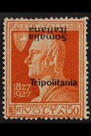 TRIPOLITANIA  1927 50c Orange Volta, Variety "ovpt Normal But With Somalia Italiana Inverted At Top", Sass 44c, Very Fin - Autres & Non Classés