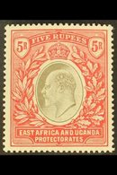 EAST AFRICA & UGANDA  1904 5r Grey And Red, Wmk MCA, Ed VII, SG 30, Very Fine Mint. For More Images, Please Visit Http:/ - Vide