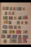 INTERESTING MINT & USED ACCUMULATION IN TWO STOCKBOOKS  Note K.U.T. 1903 To Early 1960's - Note KEVII Ranges To 8a & 50c - Vide