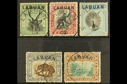 1900-02  Pictorial 2c, 4c Carmine, 5c, 10c And 16c, Between SG 111/116, Cds Used. (5 Stamps) For More Images, Please Vis - Borneo Septentrional (...-1963)