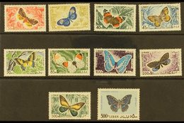 1965  Air Butterflies Complete Set, SG 873/82, Never Hinged Mint. (10 Stamps) For More Images, Please Visit Http://www.s - Lebanon