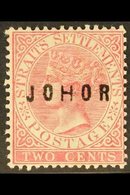 JOHORE  1884-91 2c Pale Rose "JOHOR" Overprint With "H" Wide, SG 11, Fine Mint, Fresh. For More Images, Please Visit Htt - Altri & Non Classificati