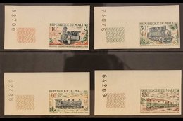 1972  Railway Engines Complete Set IMPERF, As Yvert 197/200, Never Hinged Mint Numbered Marginals. (4 Stamps) For More I - Malí (1959-...)