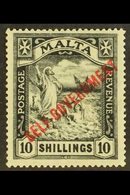 1922  10s Black, Ovptd "Self Government", Wmk Script, SG 121, Very Fine And Fresh Mint. For More Images, Please Visit Ht - Malte (...-1964)