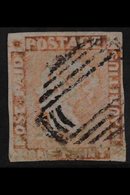 1848-59  1d Red-brown On Bluish, Worn Impression, SG 19, Used With Three Margins, Corner Fault. For More Images, Please  - Maurice (...-1967)