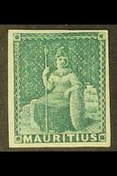 1858  (4d ) Green "Britannia", SG 27, Superb Mint, Large Part Og With Good Margins All Round And Full Colour. Brandon Ce - Mauritius (...-1967)