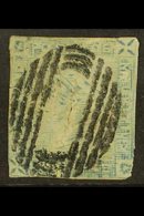 1859  2d Blue "LAPIROT", Worn Impression, SG 39, Used, Spacefiller In Poor Condition With Close Margins, A Damaged Corne - Mauricio (...-1967)