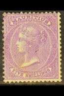 1863  5s Bright Mauve, Wmk CC, SG 72, Fine Mint, Part Og. Cat £325 For More Images, Please Visit Http://www.sandafayre.c - Mauritius (...-1967)